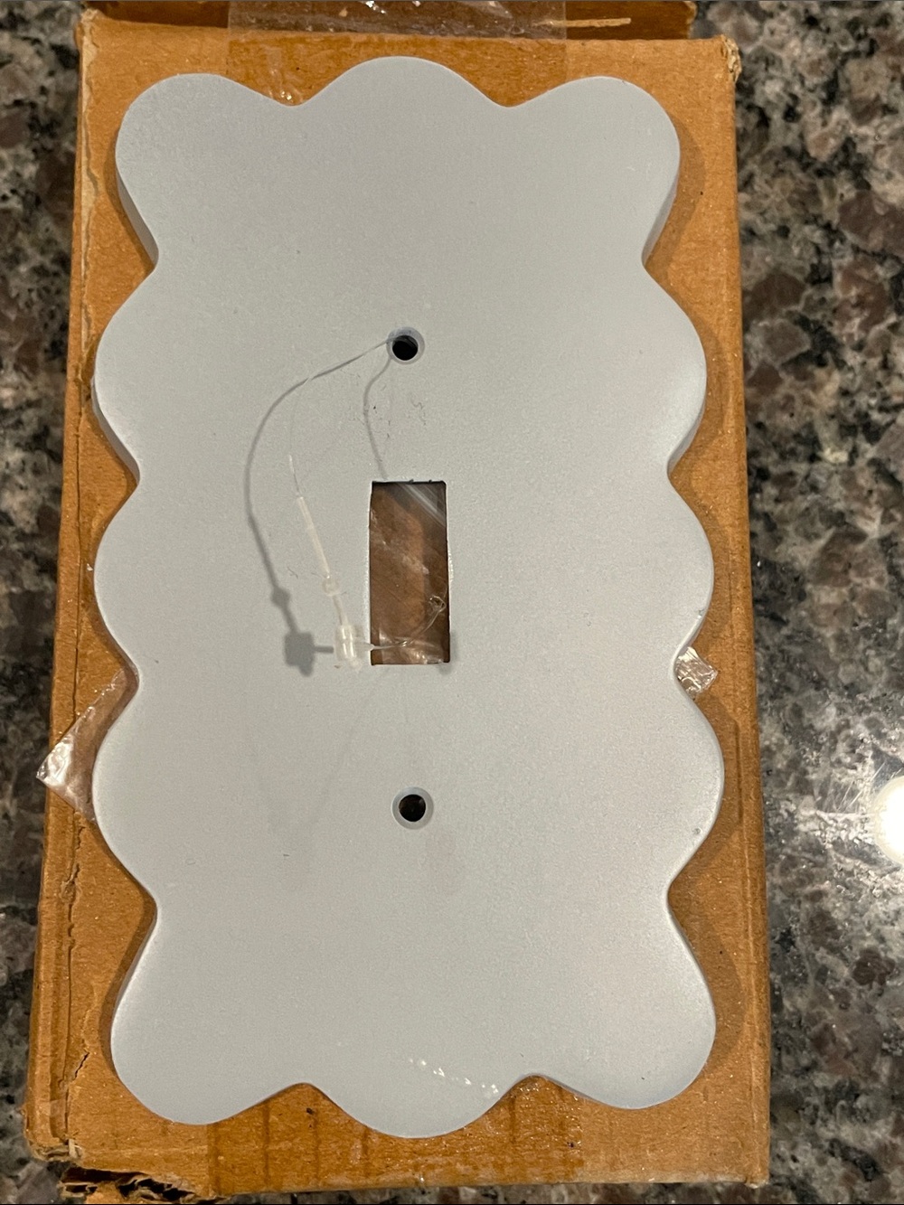 Anthropologie Wiggle Single Toggle Metal Wall Plate Cover in Silver